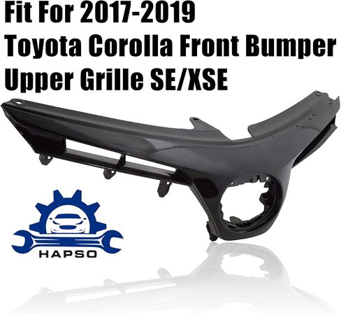 Pront Pumper العلوي الشبكة الشبكية السوداء اللامعة بديل متوافق مع 2017-2019 Toyota Corolla SE/XSE Models Sedan 53102010C0 ، To1200423 in Kuwait
