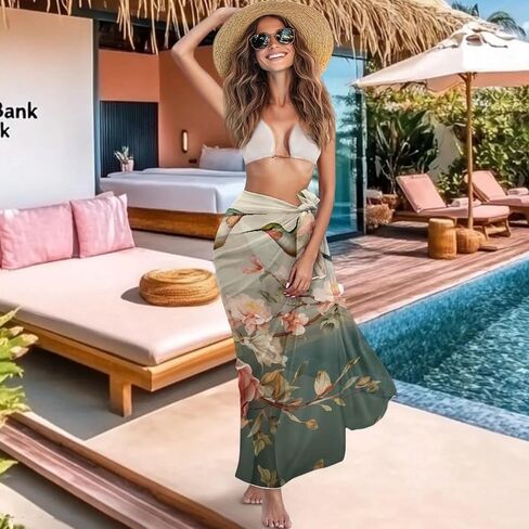 Swimsuit Coverups for Women Beach Sarong Wraps Chiffon Beach Wrap Skirt in Kuwait