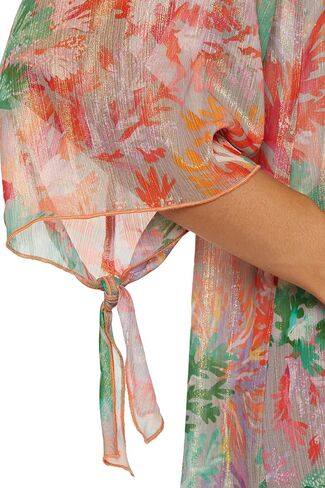 Becca Coral Reef Tie Tunic Front Front Tunic ، Disual ، Care ، ups الشاطئية للنساء in Kuwait