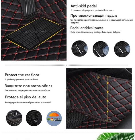 Car Floor Mat Fit for BMW 3-Series 320i 323i 325i 328d 328i 328xi 330e 330i 335d 335i 340i Leather Waterproof Mat (Black) in Saudi Arabia