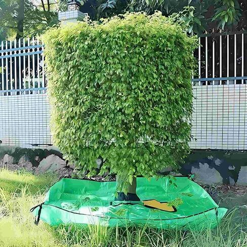 القنب المناظر الطبيعية للتشذيب ، شجرة الحديقة المقاومة للماء تشذيب القنب القنب القنب الصياد مع ثقب ، أربعة زوايا لديها أبازيم الزاوية يمكن أن تقف حول الأشجار والشجيرات ، 78.7 "× 78.7" in Kuwait