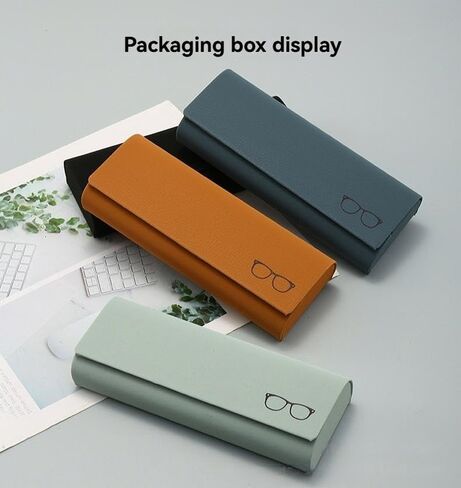 "3-Piece White Clasp Eyeglass Case Set - Nail Leather Sunglasses & Eyeglasses Protection Holder in Saudi Arabia