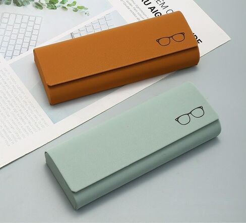 "3-Piece White Clasp Eyeglass Case Set - Nail Leather Sunglasses & Eyeglasses Protection Holder in Saudi Arabia
