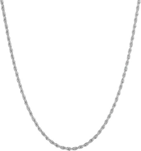 Supcare Mens Chains Necklace Stainless Steel Rope Chain Gifts,18-30 inches (with Gift Package) in Saudi Arabia