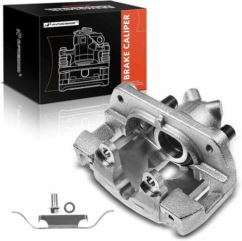 A -Premium Disc -Disc -Assembly مع قوس متوافق مع نماذج BMW المختارة - X3 2004 2005 2006 2007 2008 2010 2011 ، قبل 01/2011 ، L6 3.0L 2.5L - جانب السائق الأيسر الأمامي in Saudi Arabia