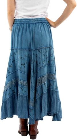 Scully Western Skirt Womens Rose Print Lenge F0_HC958 in Saudi Arabia