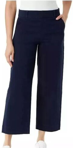 Gloria Vanderbilt Women's Wide Leg Pull On Crop Pants with Smoothing Tummy Panel in Saudi Arabia