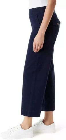 Gloria Vanderbilt Women's Wide Leg Pull On Crop Pants with Smoothing Tummy Panel in Saudi Arabia