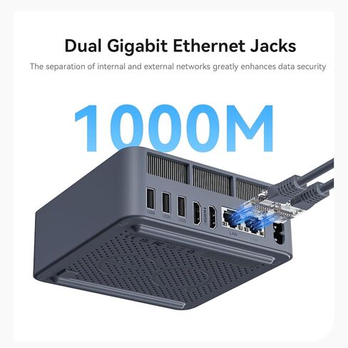 Beelink EQi12 Ai Mini PC, Intel 12th Core 1220P(10C/12T, Up to 4.4GHz), Copilot Mini Computer 24G LPDDR5 RAM 500GB NVMe PCIE4.0 SSD, Built-in PSU 4K@60Hz Dual Display HDMI2.1/WiFi6/BT5.2/1000Mbp in Kuwait