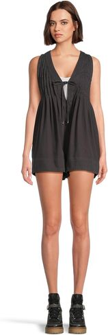 Free People Women's Webster Romper PFD, Black Wash in Saudi Arabia