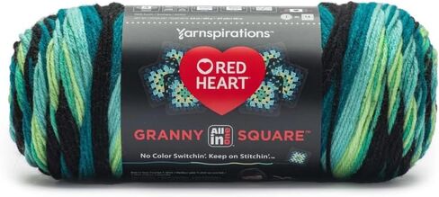 Red Heart All in One Granny Square-Soft White - Green Scream in Saudi Arabia