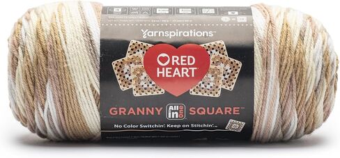 Red Heart All in One Granny Square-Soft White - Green Scream in Saudi Arabia