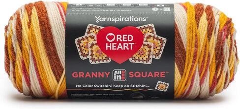 Red Heart All in One Granny Square-Soft White - Green Scream in Saudi Arabia