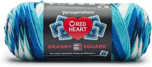 Red Heart All in One Granny Square-Soft White - Green Scream in Saudi Arabia