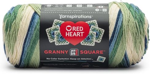 Red Heart All in One Granny Square-Soft White - Green Scream in Saudi Arabia