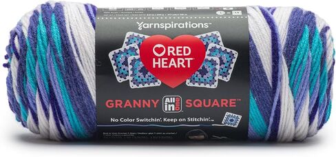 Red Heart All in One Granny Square-Soft White - Green Scream in Saudi Arabia