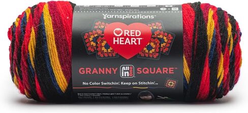 Red Heart All in One Granny Square-Soft White - Green Scream in Saudi Arabia