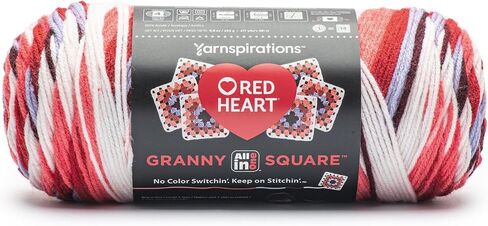 Red Heart All in One Granny Square-Soft White - Green Scream in Saudi Arabia