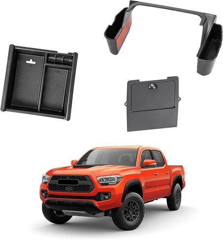 Center Console Gear Shift Storage Box Compatible with Toyota Tacoma 2023 2022 2021 2020 2019 2018 2017 2016 3rd Gen Interior Organizer Tray Accessories-NOT FIT Manual Transmission in Saudi Arabia