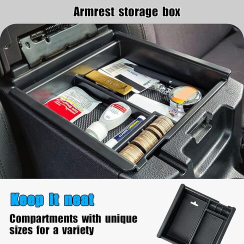 Center Console Gear Shift Storage Box Compatible with Toyota Tacoma 2023 2022 2021 2020 2019 2018 2017 2016 3rd Gen Interior Organizer Tray Accessories-NOT FIT Manual Transmission in Saudi Arabia