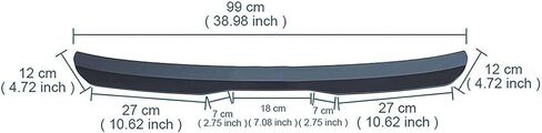 Car Rear Spoiler for VW Atlas 2017-2022, Black Plastic Spoiler with Glossy Black Painted Finish, Peel & Stick Installation in Saudi Arabia