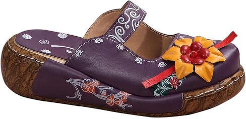 Slip-On Mule Clogs for Women Lightweight EVA Oustole for Long-Lasting Wear Handemade Wooden Clog Sandal in Saudi Arabia
