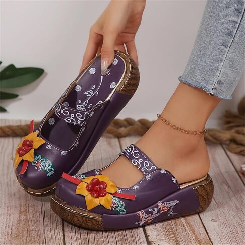 Slip-On Mule Clogs for Women Lightweight EVA Oustole for Long-Lasting Wear Handemade Wooden Clog Sandal in Saudi Arabia