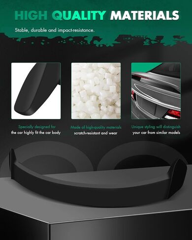SCITOO 5.9 Inch ABS Spoiler for 2012-2015 for Honda Civic Sedan Trunk Spoiler Roof Lip Kit, Rear Spoiler Wing, Car Rear Spoiler Exterior Rear Spoiler Kit (Matte Black) in Saudi Arabia