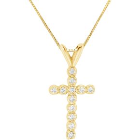 قلادة قلادة عائمة الماس العائمة للنساء 14K الذهب (.12 CT TW) in Saudi Arabia