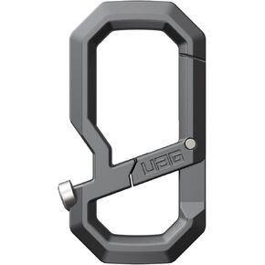 Urban Armor Gear Uag Civilian Everyday Carabiner - Premium Alloy Quick Release Dual Compartment EDC Key Holder Organizer مع فتحة زجاجة من الفولاذ المقاوم للصدأ ، رمادي in Saudi Arabia