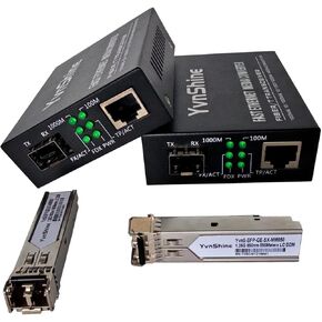 محول إيثرنت الألياف متعددة الأوضاع Gigabit (2 PCS) ، مع وحدتين من SFP LC ثنائية الاتجاه ، 1.25G SFP إلى 10/100/1000BASE RJ45 ، 550M ، التوصيل والتشغيل ، التوحيد التلقائي ، التوافق متعدد الاستخدامات ، حالة معدنية in Kuwait