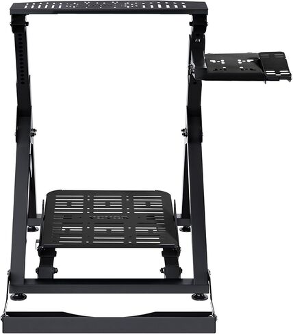 VEVOR Foldable Racing Steering Wheel Stand, Height Adjustable Universal Base Compatible with Logitech & Thrustmaster Racing Wheel and Pedal, Heavy-duty Frame Standard GT/Formula Seating Portable in Saudi Arabia