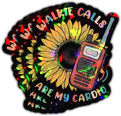 3Pcs Walkie Calls are My Cardio Sticker Teacher Education Stickers Funny School Admin Stickers Walkie Talkie Calls Funny Sticker Walkie Decal for Laptop Bottle Phone Car Hard Hat Helmet 3"x3" in Kuwait