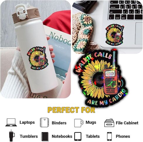 3Pcs Walkie Calls are My Cardio Sticker Teacher Education Stickers Funny School Admin Stickers Walkie Talkie Calls Funny Sticker Walkie Decal for Laptop Bottle Phone Car Hard Hat Helmet 3"x3" in Kuwait