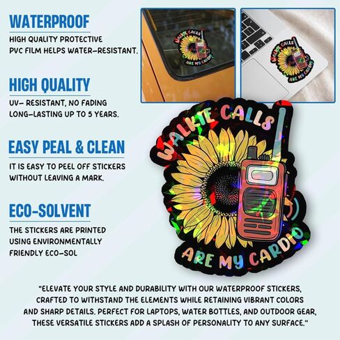 3Pcs Walkie Calls are My Cardio Sticker Teacher Education Stickers Funny School Admin Stickers Walkie Talkie Calls Funny Sticker Walkie Decal for Laptop Bottle Phone Car Hard Hat Helmet 3"x3" in Kuwait