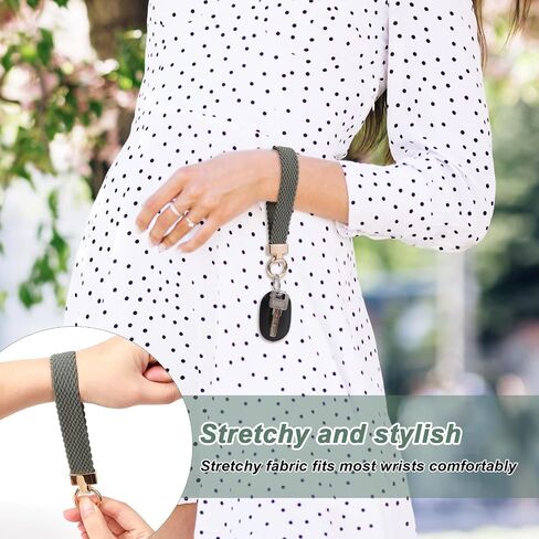 lasuroaKeychain Wristlet for Women Men, with D-Ring Short Tether & 2 Key Rings Lanyard for Keys ID Badges Essentials in Saudi Arabia