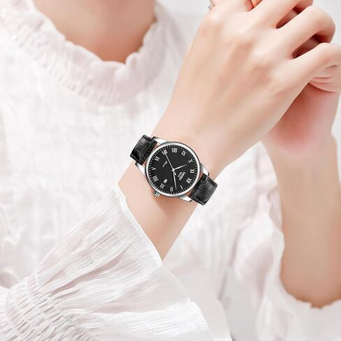 Mens Womens Quartz Watch Roman Numeral Business Casual Fashion Analog Wrist Watch Classic Calendar Date Window 30M Waterproof Comfortable Leather Watches in Saudi Arabia
