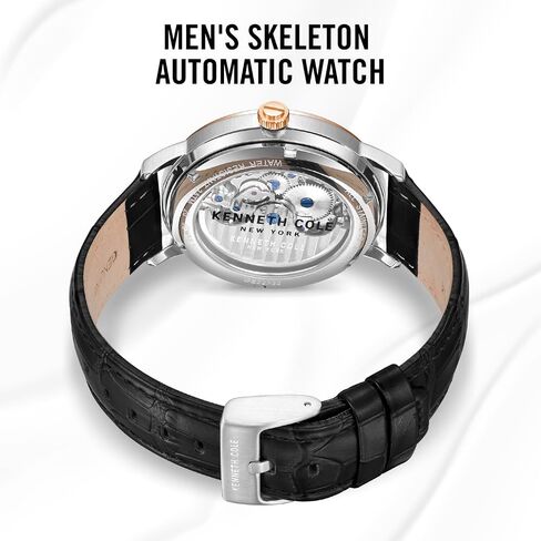 Watch Kenneth Cole New York Men's Watch-الفولاذ المقاوم للصدأ ، والتوليد الذاتي التلقائي ، ومقاوم للماء ، ورومرات رومانية ، و WATION DIAL HAID WATCH للرجال in Saudi Arabia