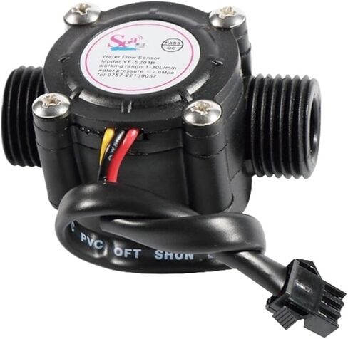 1PCS 4-Pipe Hall Flow Sensor 4-Pipe Hall Sensor Water Heater Flow Sensor S201B(S201BBlack) in Saudi Arabia