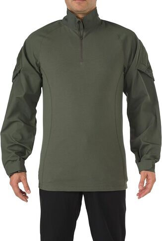 5.11 Tactical Men's Long Sleeve Shirt for Military Law Enforcement, 1/4 Zip, Rapid Assault, Style 72194ABR in Saudi Arabia