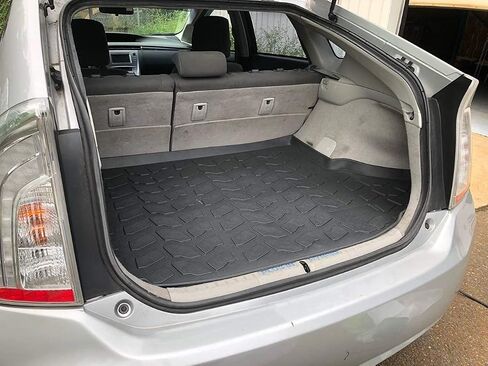 بطانة البضائع-حصيرة جذع لـ Toyota Prius 2010-2015-حصائر جذع مقاومة للطقس للسيارات ذات الشفاه المرتفعة-مطاطية حصيرة السيارة غير المنقولة-سهلة التثبيت-تصميم بالليزر مسبقًا in Saudi Arabia