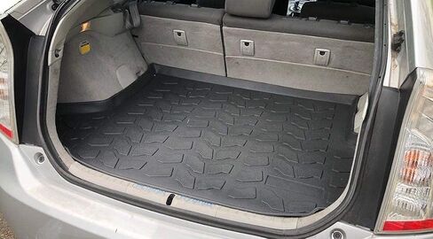 بطانة البضائع-حصيرة جذع لـ Toyota Prius 2010-2015-حصائر جذع مقاومة للطقس للسيارات ذات الشفاه المرتفعة-مطاطية حصيرة السيارة غير المنقولة-سهلة التثبيت-تصميم بالليزر مسبقًا in Saudi Arabia