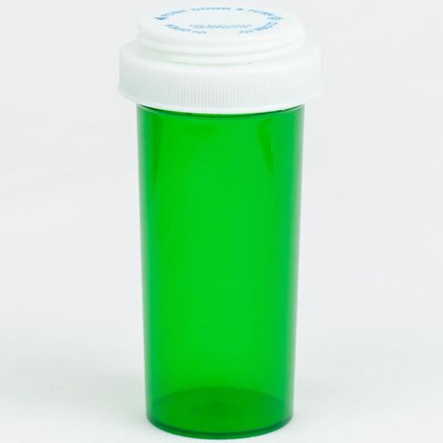 Five Star Supplies Plastic Pill Bottles - Reversible Cap Easy Open & Child Resistant - Pill Container Prescription Vial - Easy Open/Push N Turn (Amber, 16 DRAM 240 ct.) in Kuwait
