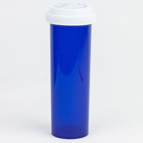Five Star Supplies Plastic Pill Bottles - Reversible Cap Easy Open & Child Resistant - Pill Container Prescription Vial - Easy Open/Push N Turn (Amber, 16 DRAM 240 ct.) in Kuwait