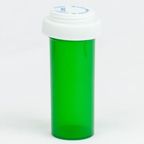 Five Star Supplies Plastic Pill Bottles - Reversible Cap Easy Open & Child Resistant - Pill Container Prescription Vial - Easy Open/Push N Turn (Amber, 16 DRAM 240 ct.) in Kuwait