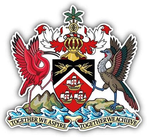 KW Vinyl Magnet Trinidad and Tobago Coat of Arms Truck Car Magnet Bumper Sticker Magnetic 5" in Saudi Arabia