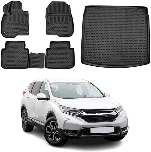 OMAC Floor Mats Liner for Honda CR-V 2002-2006 Black TPE All-Weather 4 Pcs in Kuwait