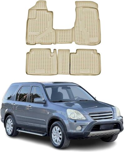 OMAC Floor Mats Liner for Honda CR-V 2002-2006 Black TPE All-Weather 4 Pcs in Kuwait