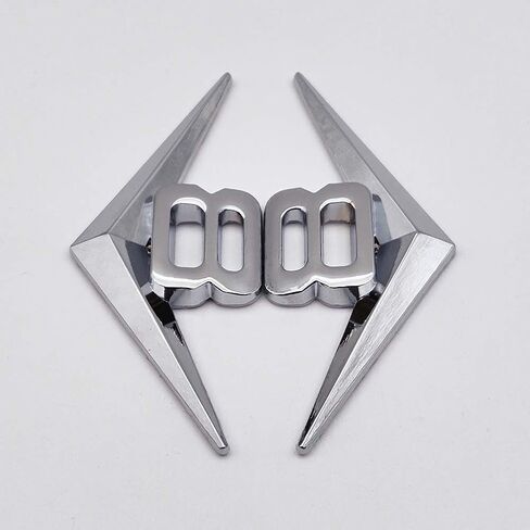 2x Chrome Metal V8 Logo Emblem Premium 3D V-8 Engine Badge Auto Sticker Decal (Silver) in Kuwait