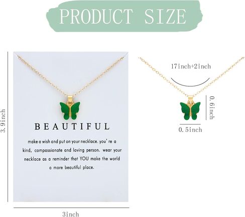 NEWITIN 10 Pieces Colorful Butterfly Pendant Necklace Set for Women Costume Jewelry Gold Plated Adjustable Necklaces Bohemian Dainty Acrylic Butterfly Chain Necklace Set for Women in Saudi Arabia